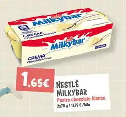Supermercados Plaza Nestlé milkybar postre chocolate blanco oferta