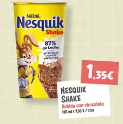 Supermercados Plaza Nesquik Shake oferta