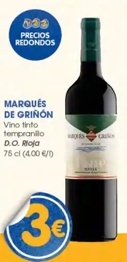 Supermercados Plaza Marqués de Griñón vino tinto tempranillo oferta