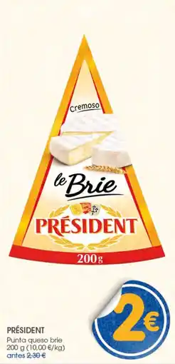 Supermercados Plaza President punta queso brie oferta
