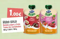 Supermercados Plaza Hero Solo bolsita yogur y fruta oferta