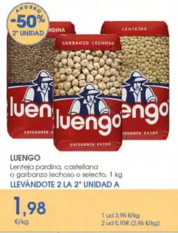 Supermercados Plaza Luengo lenteja pardina castellana o garbanzo lechoso o selecto oferta