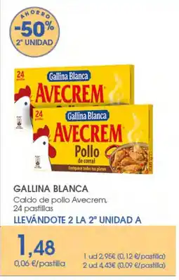 Supermercados Plaza Gallina Blanca caldo de pollo Avecrem oferta