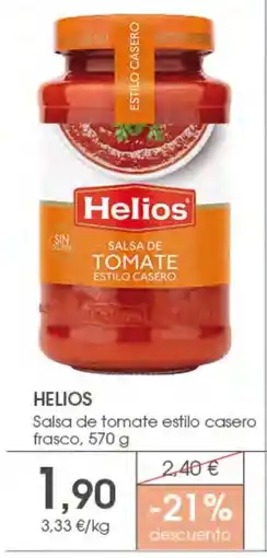 Supermercados Plaza Helios salsa de tomate estilo casero oferta