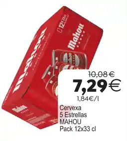 Plenus Supermercados Mahou 5 Estrellas oferta