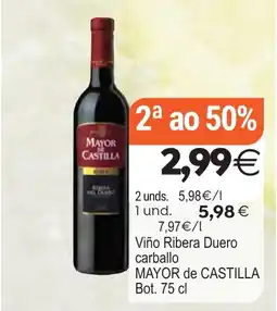 Plenus Supermercados Mayor de Castilla viño ribera duero carballo oferta