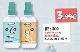 Supermercados Plaza Nenuco Colonia spray Bluey Bingo oferta