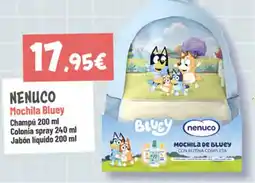 Supermercados Plaza nenuco mochila bluey oferta