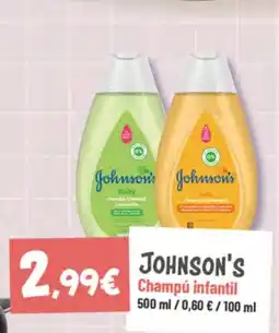 Supermercados Plaza Johnson's champú infantil oferta
