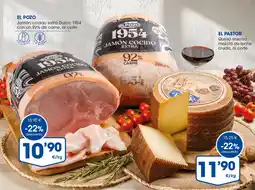 Supermercados Plaza El Pozo jamón cocido extra duroc 1954 oferta