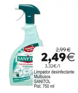 Plenus Supermercados Sanytol limpiador desinfectante multiusos oferta