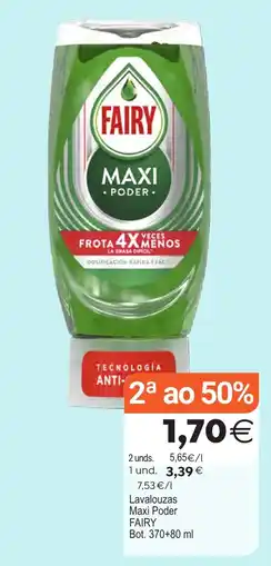 Plenus Supermercados Fairy lavabolas Maxi Poder oferta