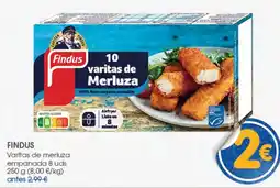 Supermercados Plaza Findus varitas de merluza oferta