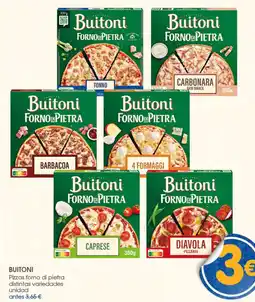Supermercados Plaza Buitoni pizzas forno di pietra oferta