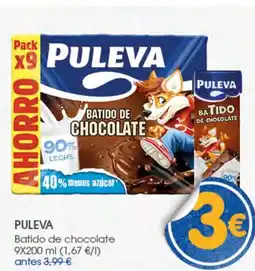 Supermercados Plaza Puleva batido de chocolate oferta