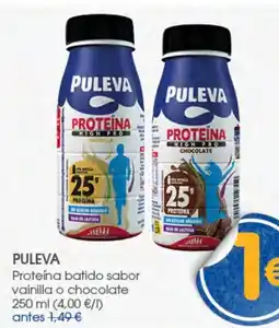 Supermercados Plaza Puleva proteína batido sabor vainilla o chocolate oferta