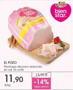 Supermercados Plaza El Pozo pechuga de pavo reducida en sal al corte oferta