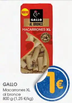Supermercados Plaza Gallo macarrones xl al bronce oferta