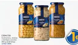 Supermercados Plaza Cidacos garbanzos alubias o lentejas cocidas oferta