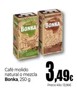 Unide Market Bonka café molido natural o mezcla oferta