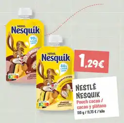 Supermercados Plaza Nestlé Nesquik Pouch cacao / cacao y plátano oferta