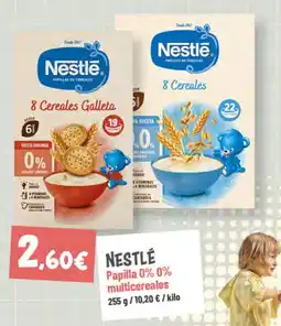 Supermercados Plaza Nestlé papillas de cereales 8 cereales galleta oferta