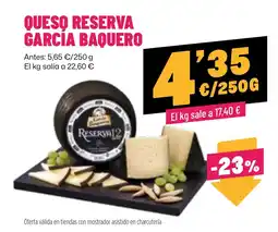 AhorraMas García Baquero queso reserva oferta
