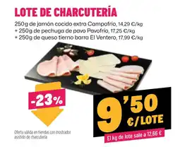 AhorraMas Lote de charcutería oferta