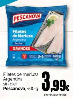 Unide Market Pescanova filetes de merluza argentina sin piel grandes oferta