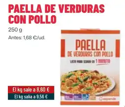 AhorraMas alpende paella de verduras con pollo oferta
