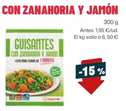 AhorraMas Colipende guisantes con zanahoria y jamón oferta