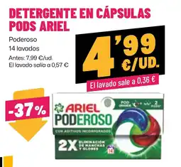 AhorraMas Ariel poderoso en cápsulas oferta