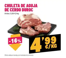 AhorraMas Chuleta de aguja de cerdo duroc oferta