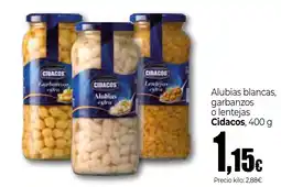 Unide Market Cidacos alubias blancas, garbanzos o lentejas oferta