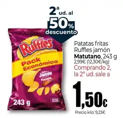 Unide Market Ruffles patatas fritas jamón matutano oferta
