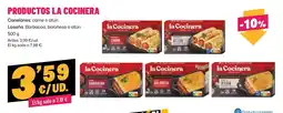AhorraMas la Cocinera Canelones carne o atún Lasaña Barbacoa boloñesa o atún oferta