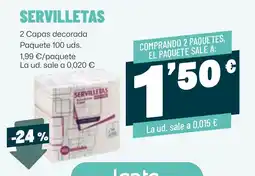 AhorraMas servilletas oferta