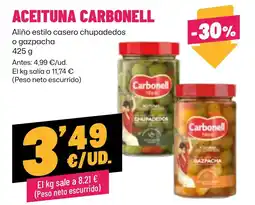 AhorraMas Carbonell aceituna aliño estilo casero chupadedos o gazpacha oferta