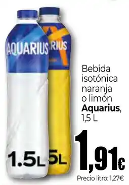 Unide Market Aquarius bebida isotónica naranja o limón oferta