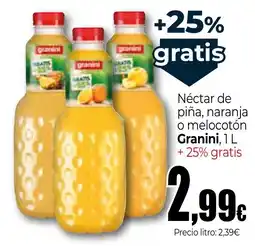 Unide Market Granini nectar de piña naranja o melocotón oferta