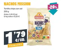 AhorraMas mission nachos tortilla chips sal oferta