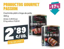 AhorraMas Gourmet Passion cochinita pibil o tinga de pollo oferta