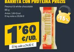 AhorraMas Prozis barrita con proteína peanut & white chocolate oferta