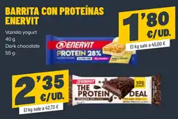 AhorraMas Enervit barrita con proteínas vainilla yogurt oferta