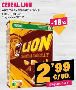 AhorraMas Cereal lion caramelo y chocolate oferta