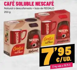 AhorraMas Nescafé café soluble natural o descafeinado oferta