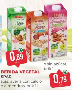 SPAR Gran Canaria spar bebida vegetal soja, avena con calcio o almendras oferta