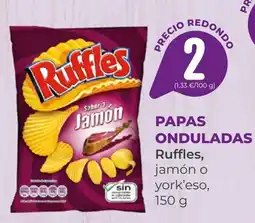 SPAR Gran Canaria Ruffles papas onduladas jamón o york'eso oferta
