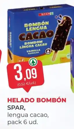 SPAR Gran Canaria spar helado bombon lengua cacao oferta