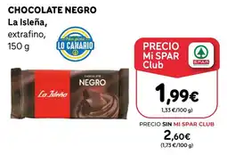 SPAR Gran Canaria La Isleña chocolate negro oferta